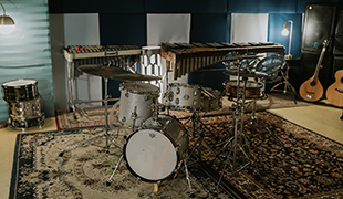 Studio with backline vintage gear